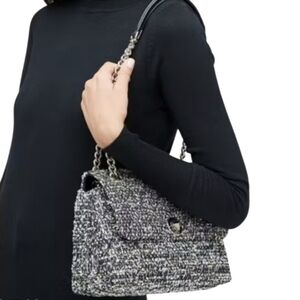 Kate Spade Natalia Tweed Medium Flap Shoulder Bag w/ Kate Spade Dustbag in NWOT